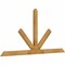 Ekena Millwork Saratoga Rough Sawn Timber Gable Bracket, Western Red Cedar, 84"W x 42"H x 2"D x 4"F, 12/12 Pitch GBW084X42X0204SAR00RWR - alternate 4